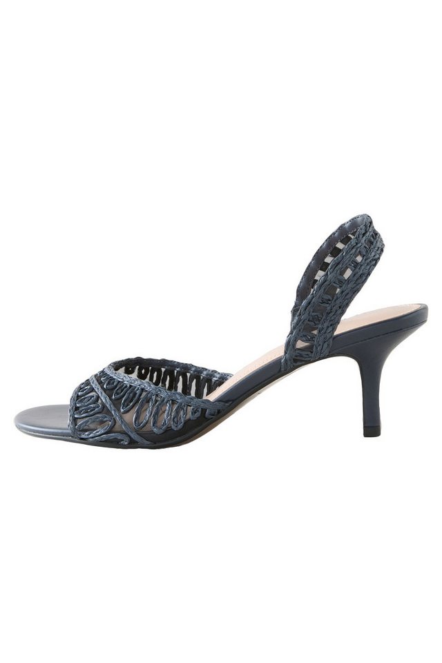 Next Zehenfreie Raffia-Sandaletten mit Absatz Sandalette (1-tlg)