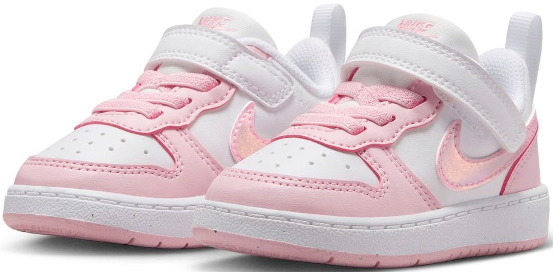 Nike Sportswear COURT BOROUGH LOW RECRAFT (TD) Sneaker Design auf den Spuren des Air Force 1, für Kinder (weiß/rosa)