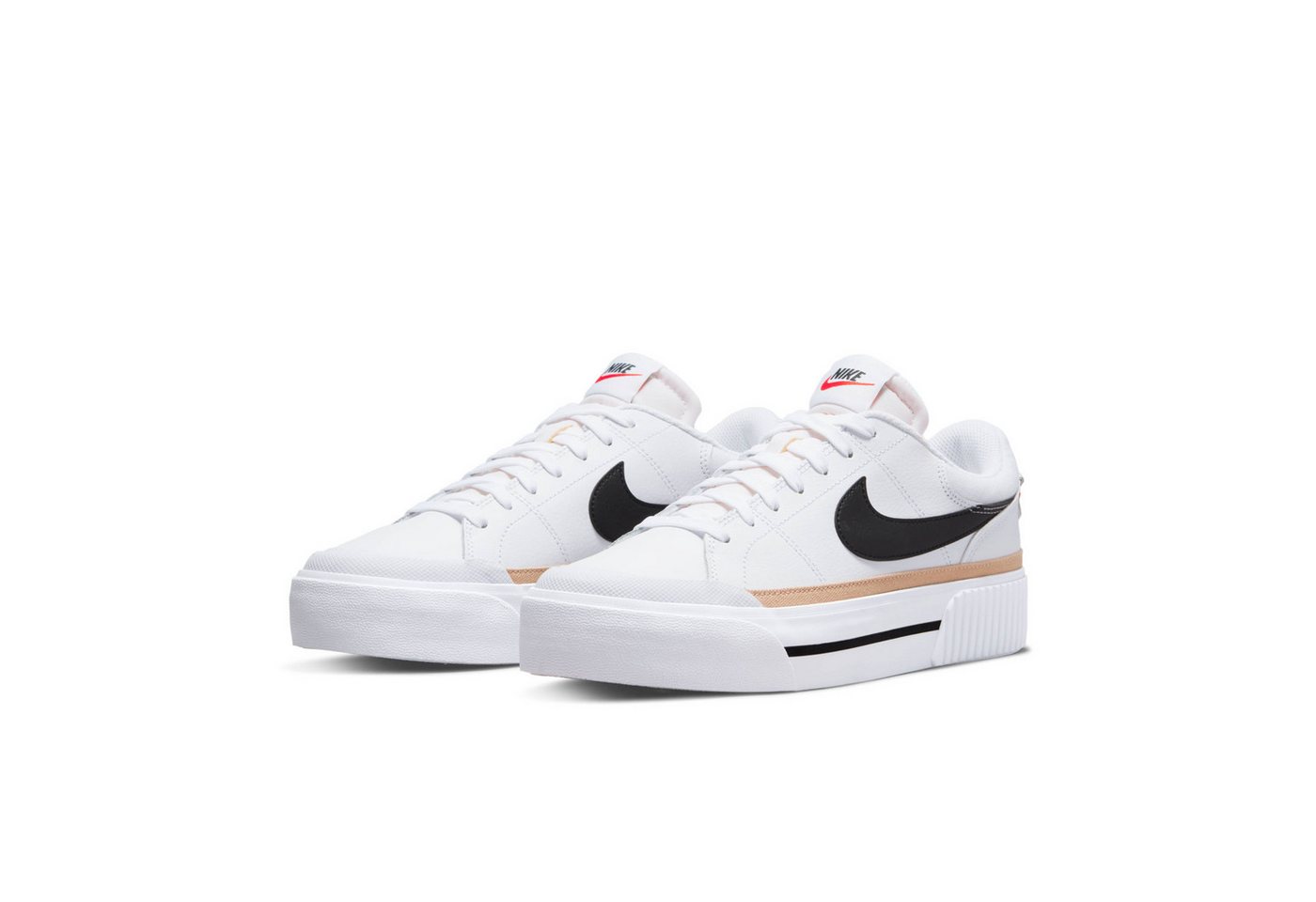 Nike Sportswear COURT LEGACY LIFT Sneaker (weiß/schwarz/orange)