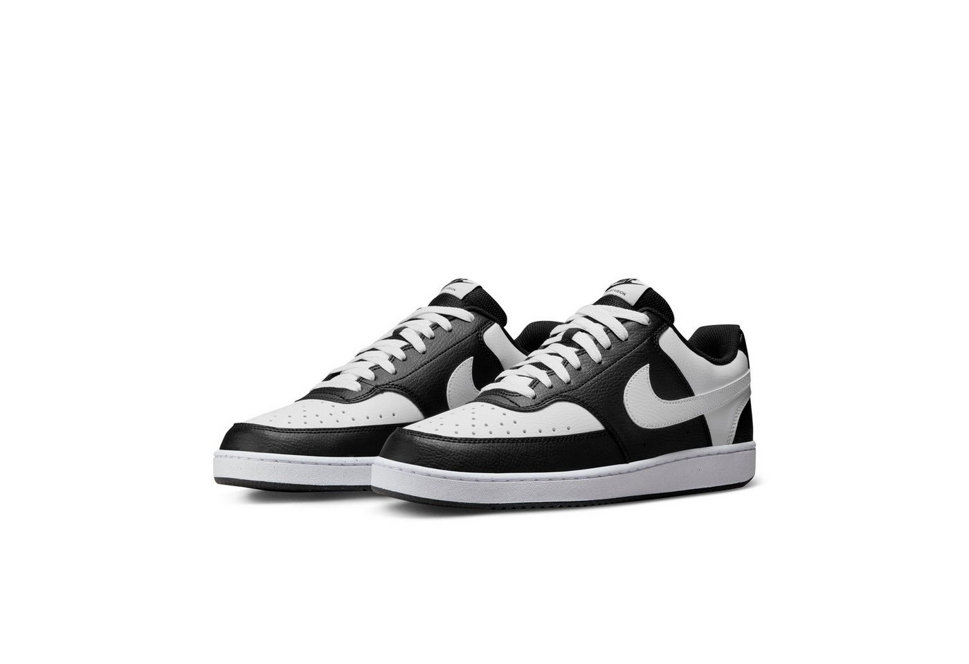 Nike Sportswear COURT VISION LO Sneaker Design auf den Spuren des Air Force 1 (schwarz/weiß)