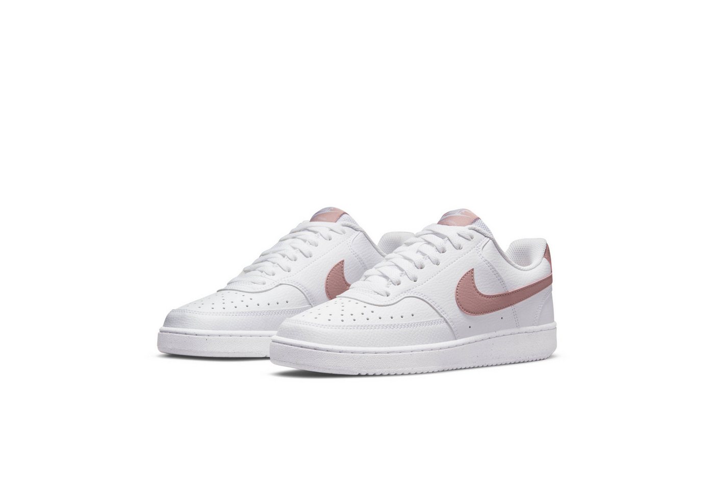 Nike Sportswear Court Vision Low Next Nature Sneaker Design auf den Spuren des Air Force 1 (weiß/rosa)