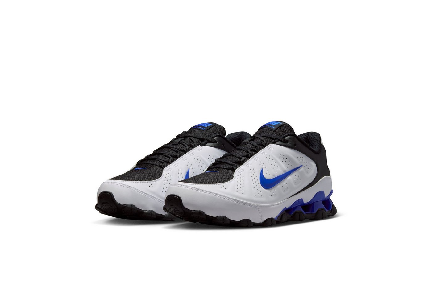 Nike Sportswear Reax 8 Sneaker inspiriert vom Design des Nike Shox (weiß/blau/schwarz)