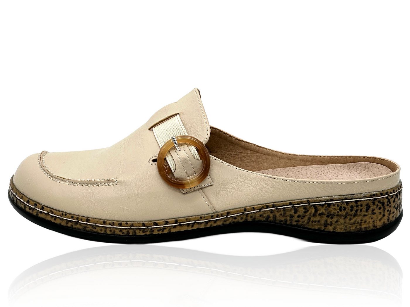 Nowaland Bequeme Damen Pantoletten Clog Bequem, modisch, rutschfest, für drinnen und draußen geeignet