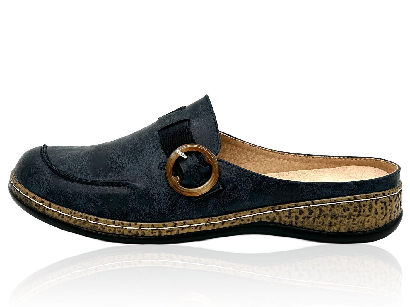 Nowaland Bequeme Damen Pantoletten Clog Bequem, modisch, rutschfest, für drinnen und draußen geeignet