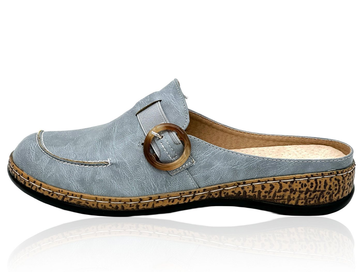 Nowaland Bequeme Damen Pantoletten Clog Bequem, modisch, rutschfest, für drinnen und draußen geeignet