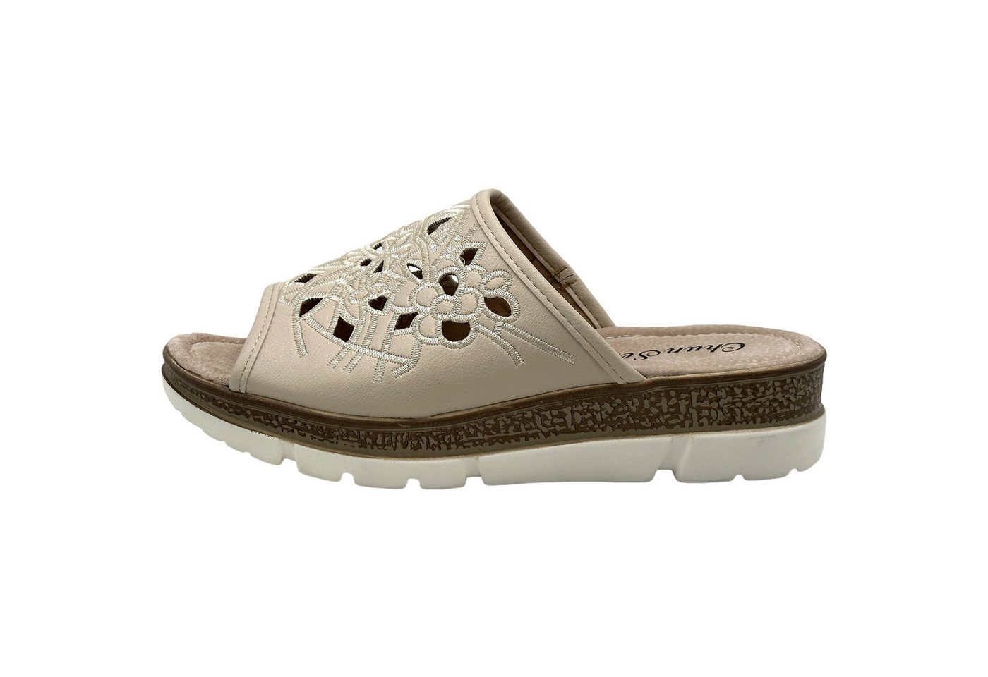 Nowaland Bequeme Damen-Pantoletten - luftdurchlässig & rutschfest Pantolette Blumenmuster, ergonomisch, Weich, rutschhemmend