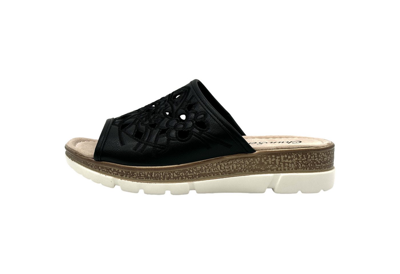 Nowaland Bequeme Damen-Pantoletten - luftdurchlässig & rutschfest Pantolette Blumenmuster, ergonomisch, Weich, rutschhemmend