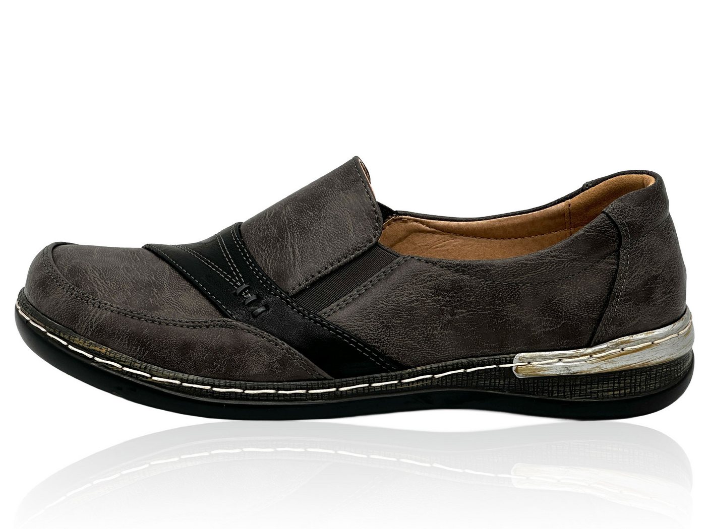 Nowaland Bequeme Damen-Slipper Mokassin Komfortabel, Atmungsaktiv und Alltagstauglich