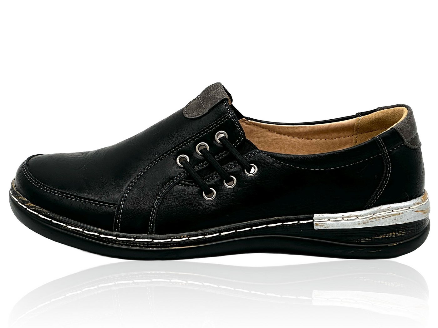 Nowaland Bequeme Damen-Slipper Mokassin Leicht, atmungsaktiv und komfortabel