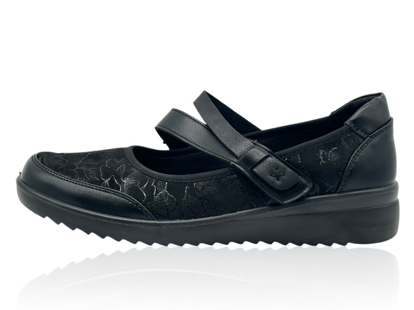 Nowaland Bequeme Mokassins Damen-Mary-Jane-Schuhe Slipper Alltagstauglich, Komfortabel und Vielseitig (schwarz)