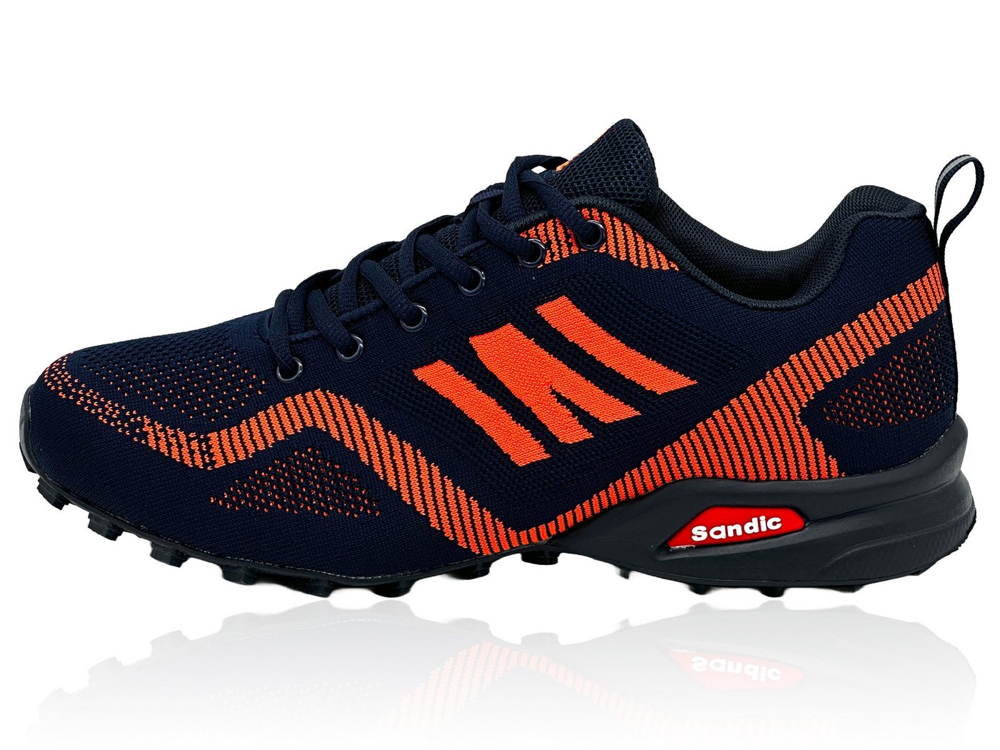 Nowaland Bequeme und Funktionale Outdoor-Schuhe Freizeitschuhe Sneaker (blau/orange)