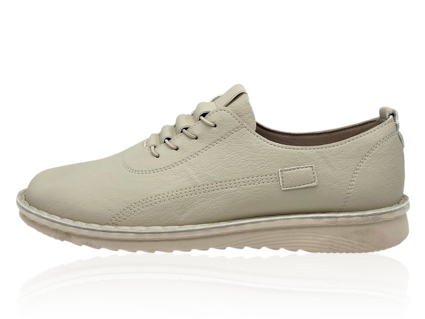 Nowaland Damen bequeme Schnürschuhe mit besonders weichem Tragegefühl Mokassin Besonders weiches Obermaterial und flexible Laufsohle