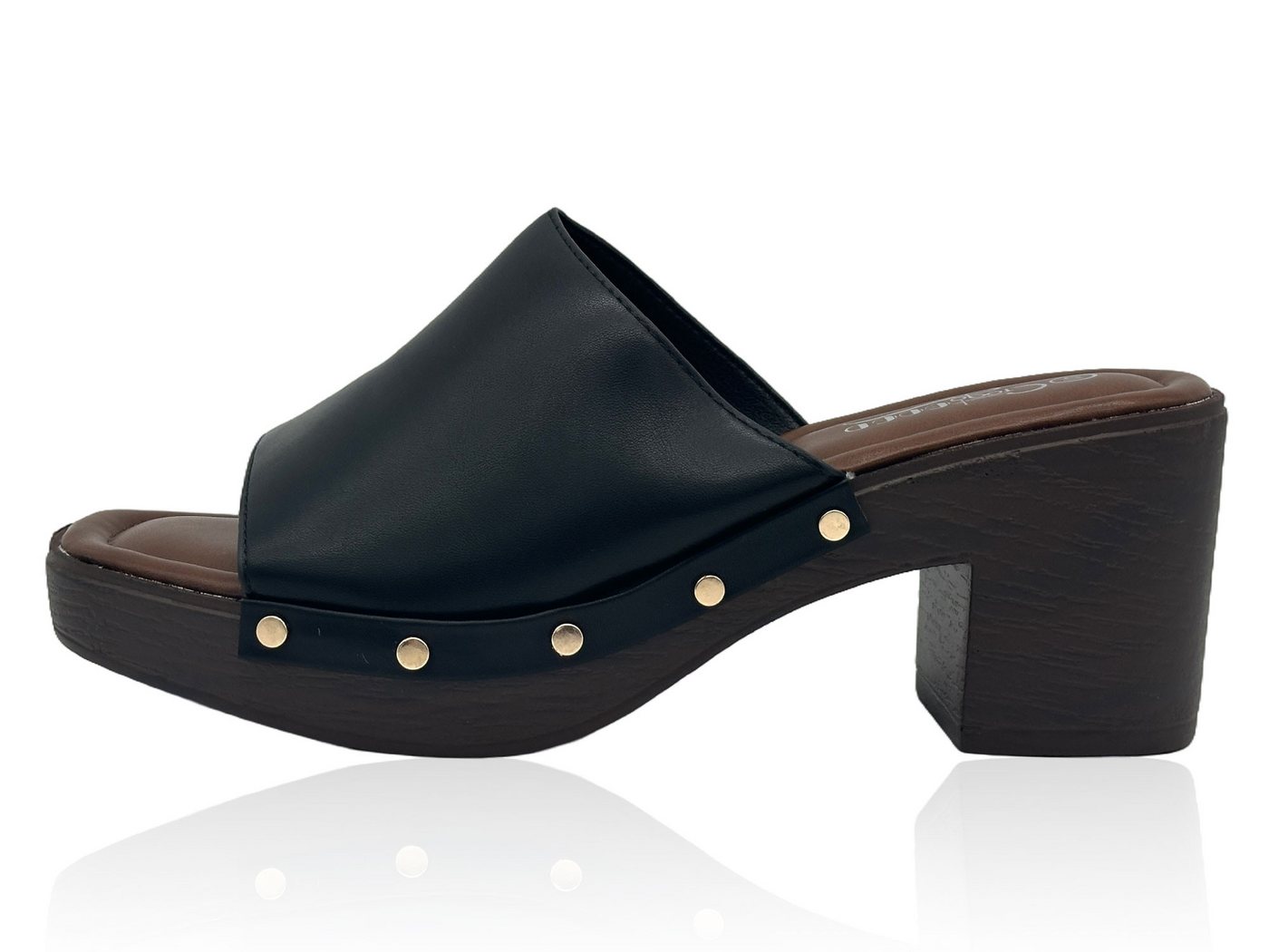 Nowaland Damen Clogs – Bequeme Pantoletten mit Blockabsatz Pantolette Modisches Design, stabiler Absatz, bequem & sommerlich