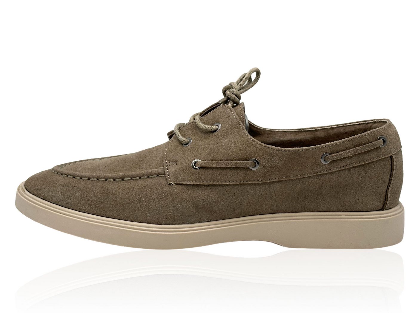 Nowaland Damen Echtleder Schnürschuhe – Bequeme Freizeit Halbschuhe Schnürschuh Weiches Veloursleder, leichte Sohle, bequem & vielseitig kombinierbar (braun)