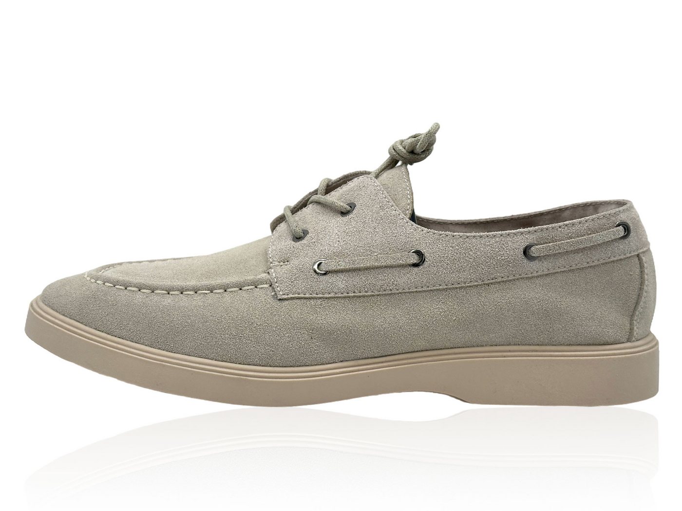 Nowaland Damen Echtleder Schnürschuhe – Bequeme Freizeit Halbschuhe Schnürschuh Weiches Veloursleder, leichte Sohle, bequem & vielseitig kombinierbar (braun)