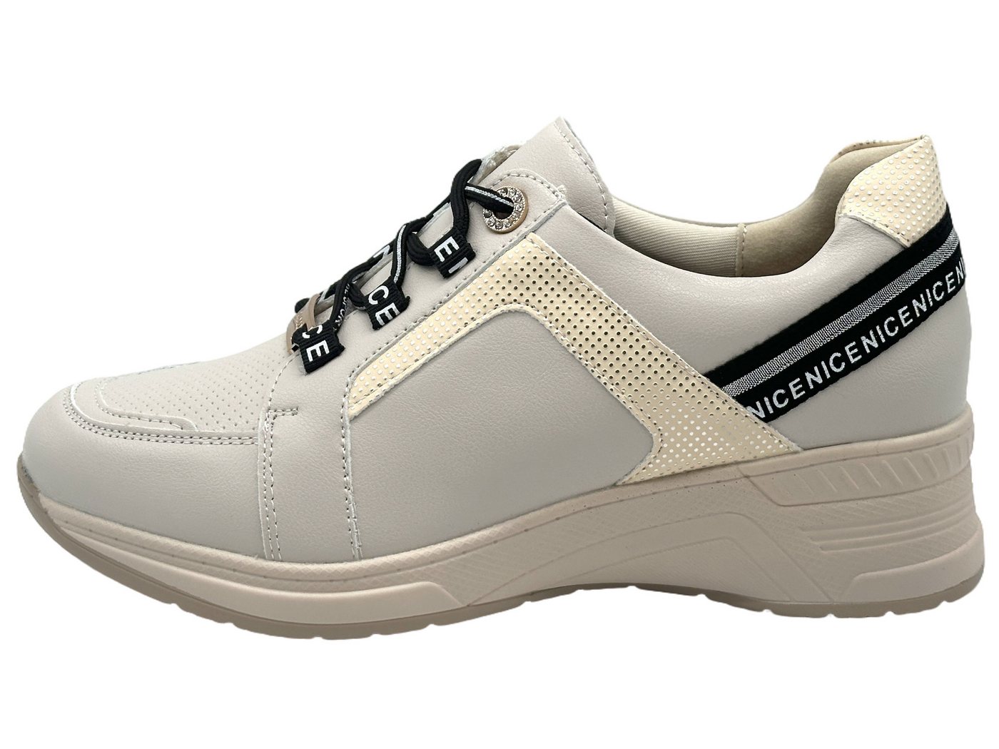 Nowaland Damen Freizeitschuhe Leichter Plateau-Schuh Sneaker Leicht, Pflegeleicht, Komfortabel