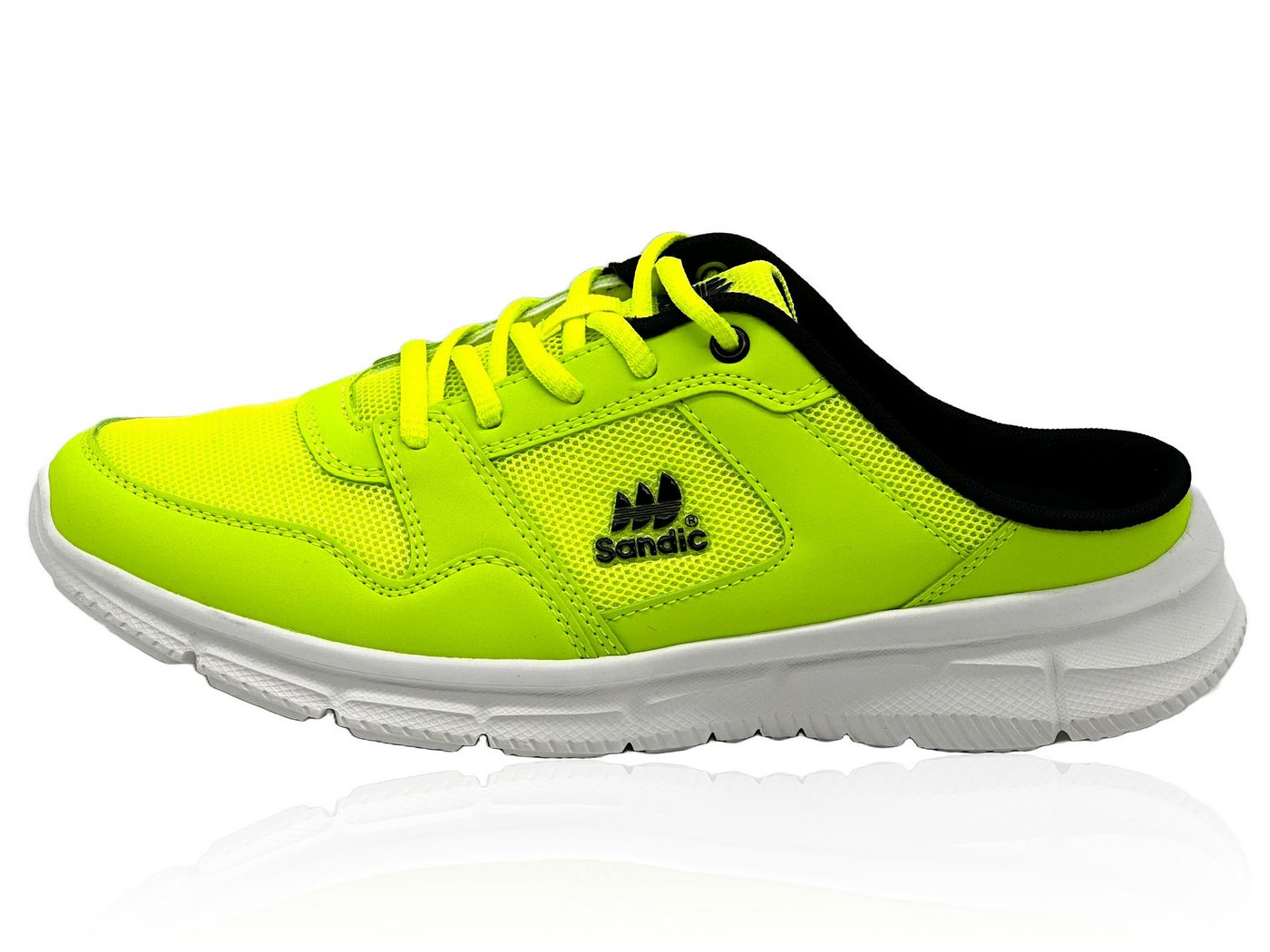 Nowaland Damen Herren Clogs vielseitige Schlupfschuhe Clog leicht, atmungsaktiv (grün/schwarz)