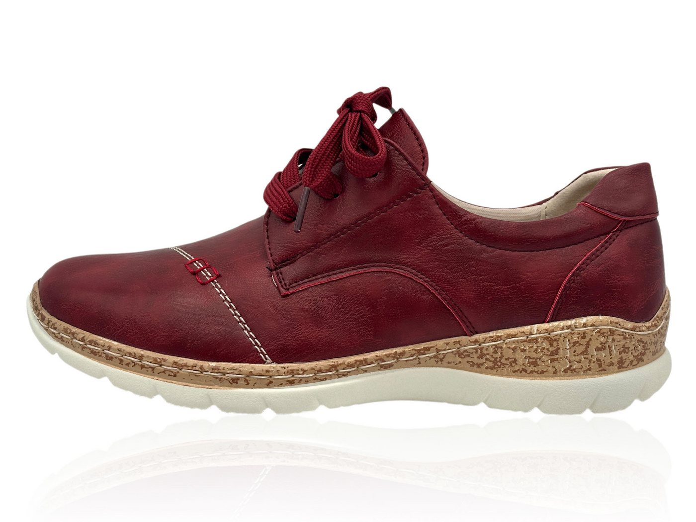 Nowaland Damen Komfort-Halbschuh Schnürschuh Leichtes Design mit strukturierter Komfortsohle für angenehmes Gehen