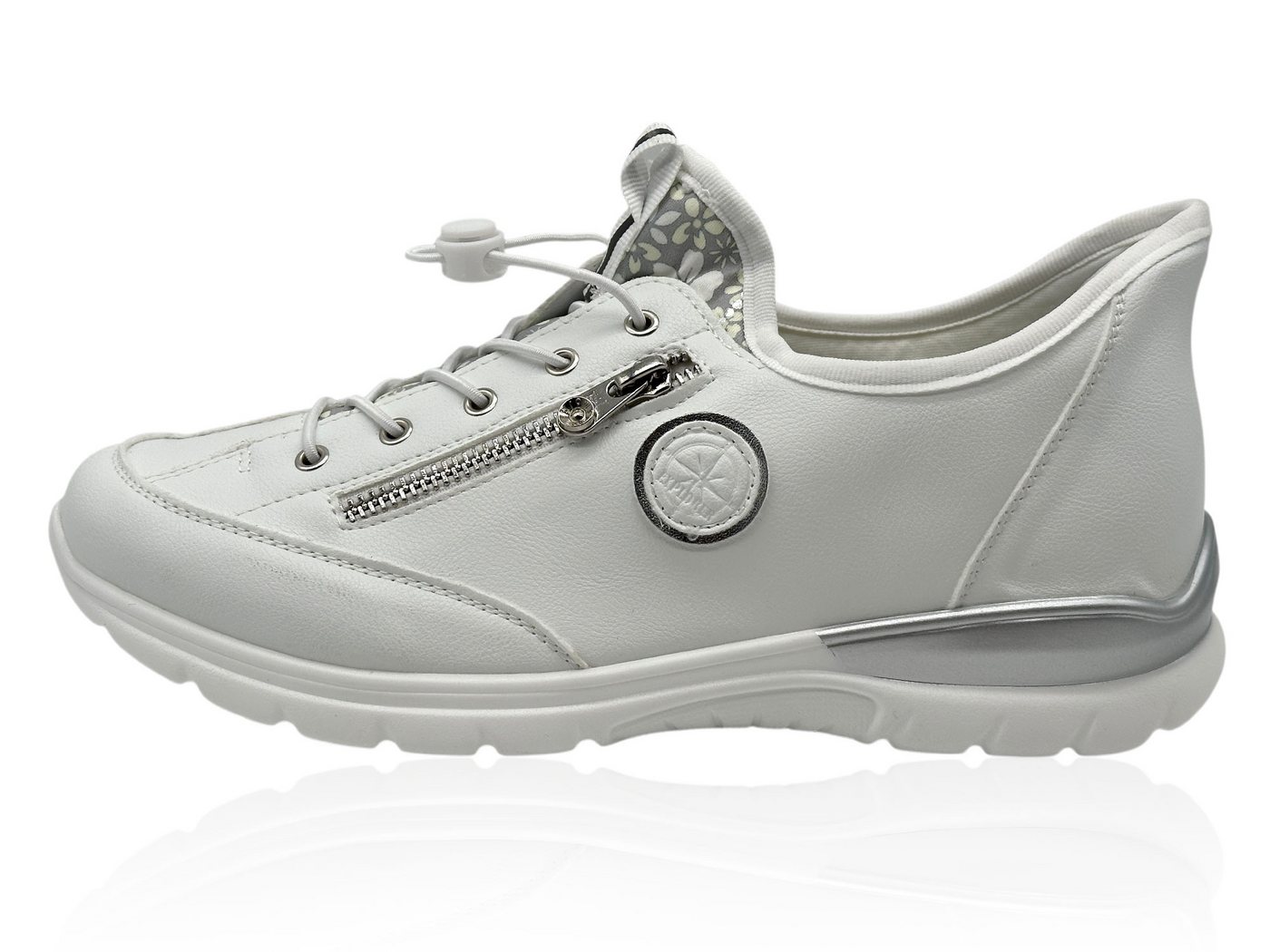 Nowaland Damen Komfort Halbschuhe Low-Top Sneaker besonders leicht mit flexibler Komfortsohle (weiß)