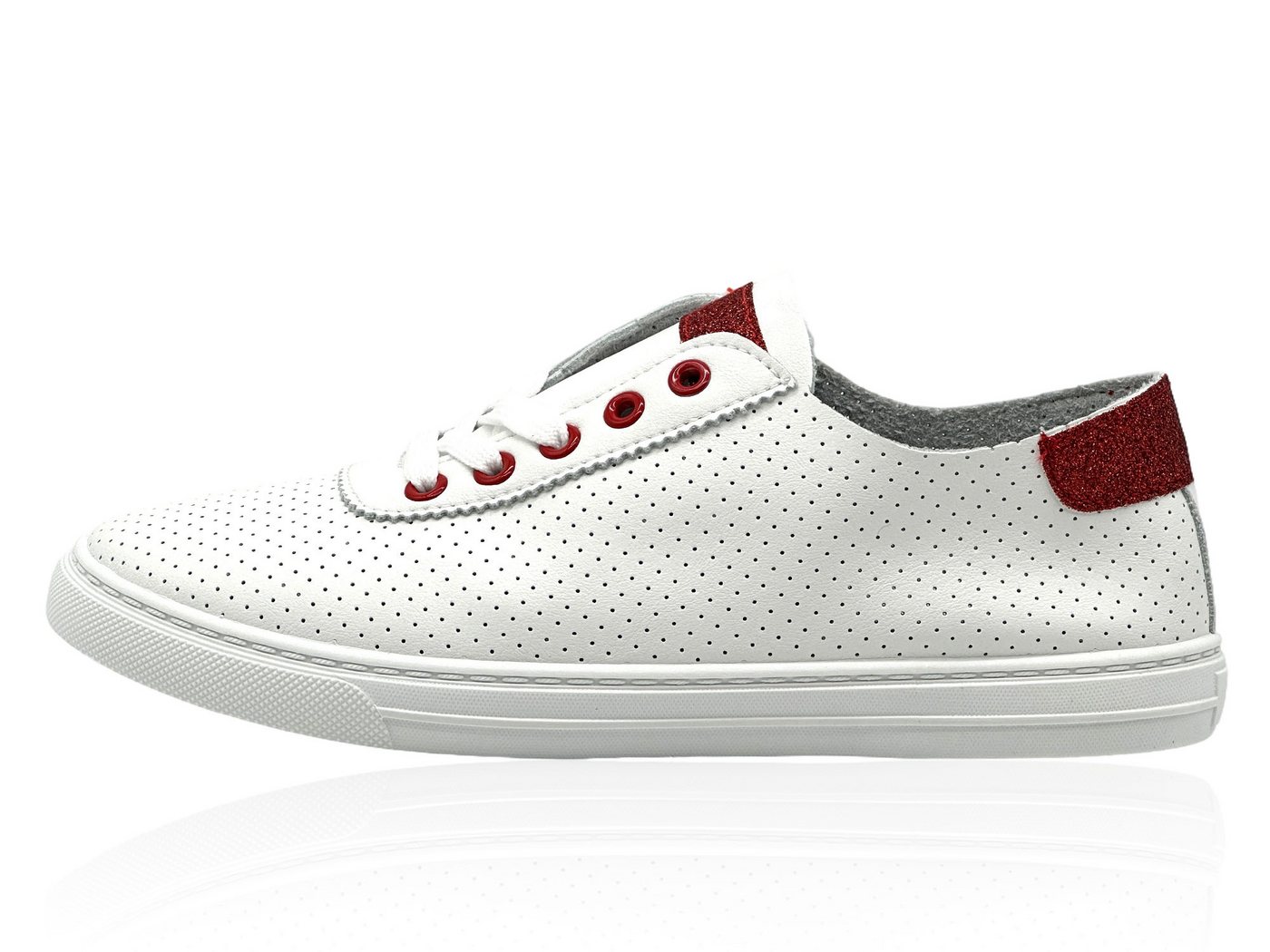 Nowaland Damen Ledersneaker aus besonders weichem Echtleder Sneaker Besonders weiches Echtleder und atmungsaktive Lochung