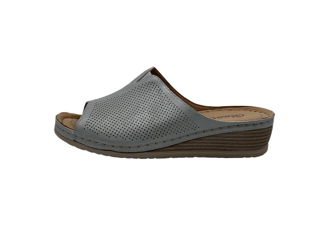 Nowaland Damen-Pantoletten mit Komfort-Innensohle und Keilabsatz Pantolette luftig & bequem für den Sommer