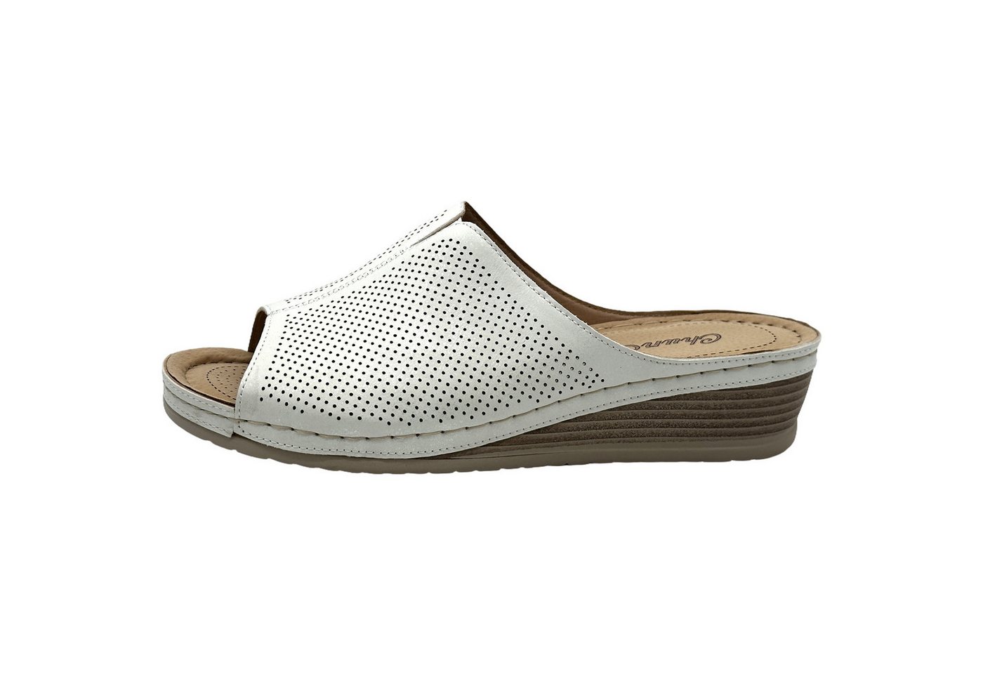 Nowaland Damen-Pantoletten mit Komfort-Innensohle und Keilabsatz Pantolette luftig & bequem für den Sommer