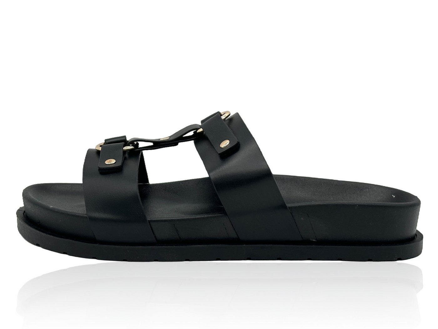Nowaland Damen Sandalen – Leichte Pantoletten mit dekorativen Riemen Pantolette Sommerlich, leicht, bequem und stilvoll kombinierbar