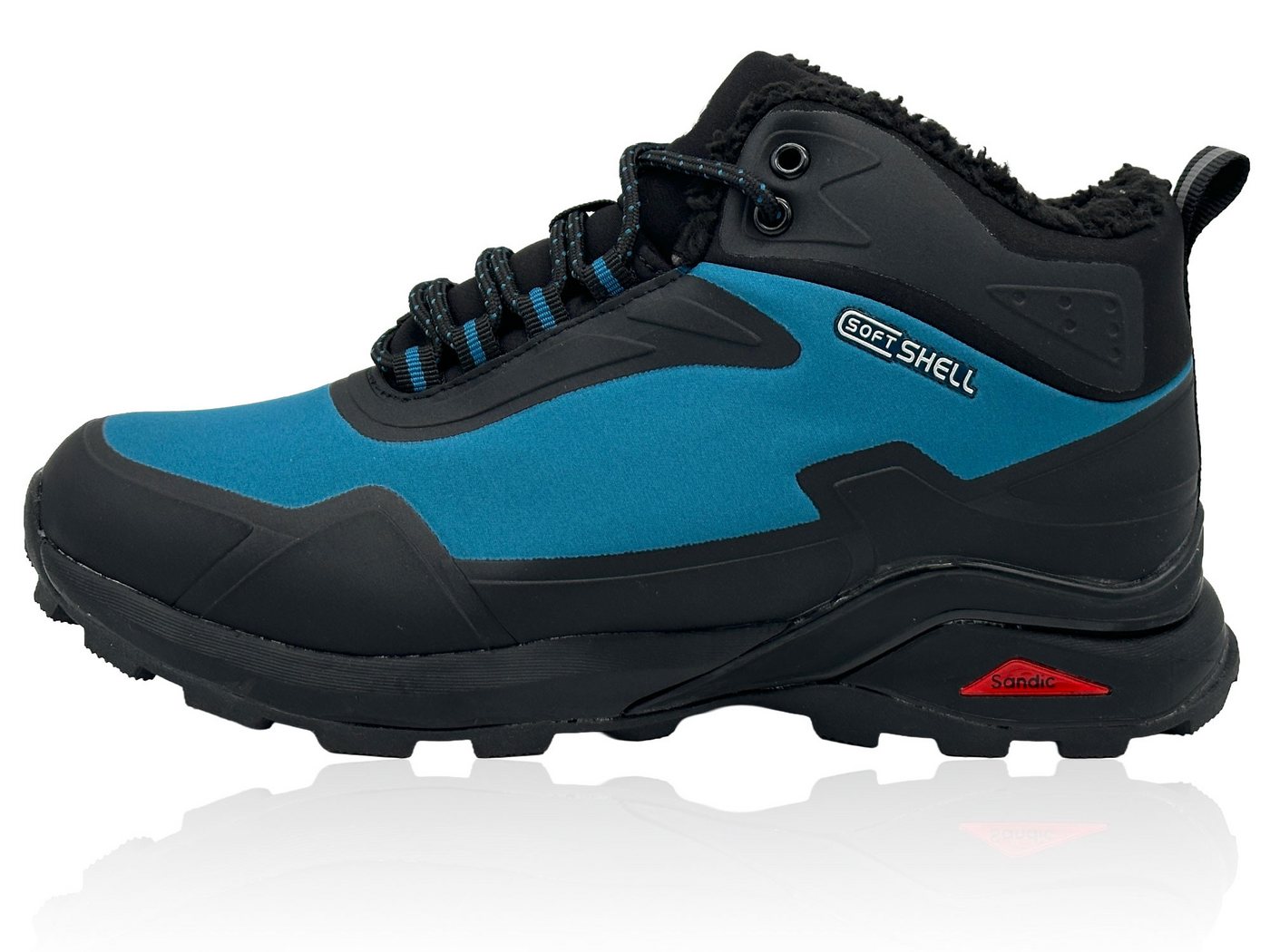 Nowaland gefütterte Trekkingschuhe Outdoorschuhe Wanderstiefel Isolierende Innenfütterung, Softshell-Obermaterial