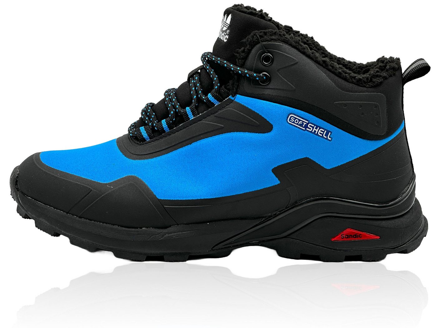 Nowaland gefütterte Trekkingschuhe Outdoorschuhe Wanderstiefel Isolierende Innenfütterung, Softshell-Obermaterial