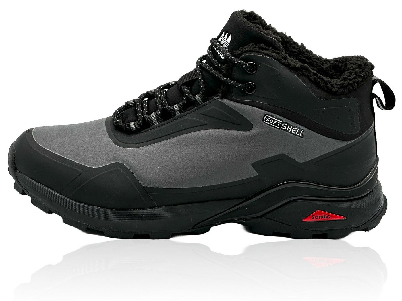 Nowaland gefütterte Trekkingschuhe Outdoorschuhe Wanderstiefel Isolierende Innenfütterung, Softshell-Obermaterial