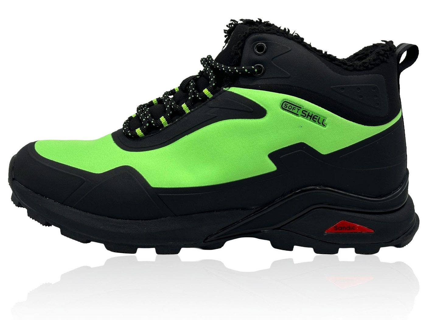 Nowaland gefütterte Trekkingschuhe Outdoorschuhe Wanderstiefel Isolierende Innenfütterung, Softshell-Obermaterial