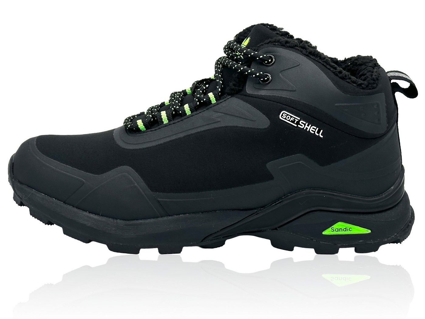 Nowaland gefütterte Trekkingschuhe Outdoorschuhe Wanderstiefel Isolierende Innenfütterung, Softshell-Obermaterial