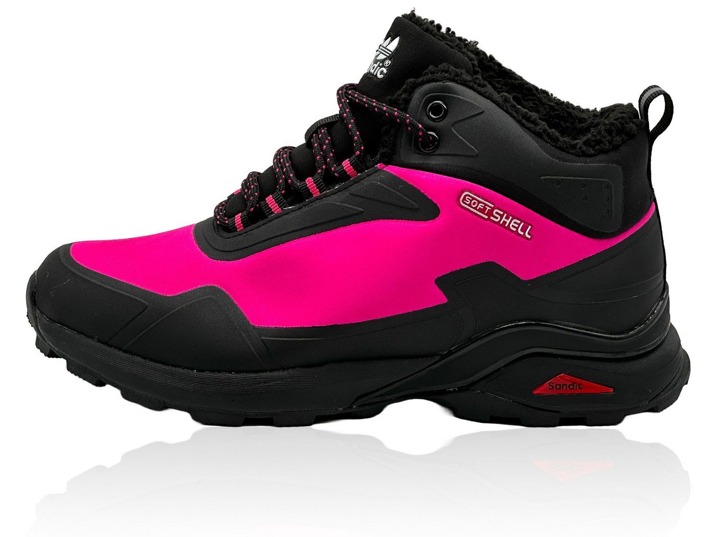 Nowaland gefütterte Trekkingschuhe Outdoorschuhe Wanderstiefel Isolierende Innenfütterung, Softshell-Obermaterial