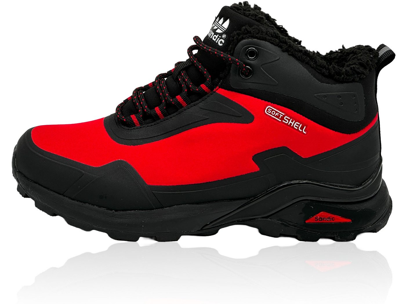 Nowaland gefütterte Trekkingschuhe Outdoorschuhe Wanderstiefel Isolierende Innenfütterung, Softshell-Obermaterial