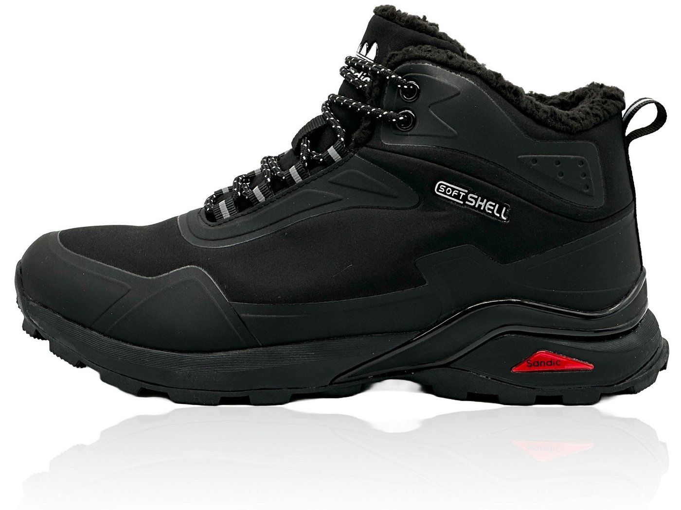 Nowaland gefütterte Trekkingschuhe Outdoorschuhe Wanderstiefel Isolierende Innenfütterung, Softshell-Obermaterial