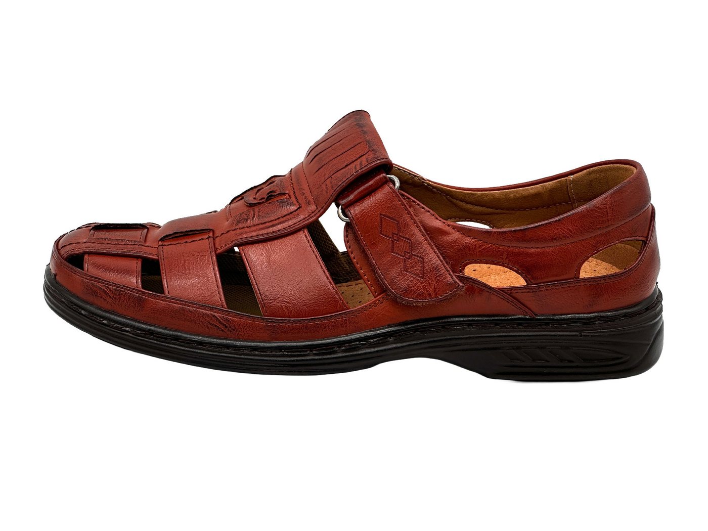 Nowaland Herren Sommerschuhe mit Klettverschluss – Bequem & Atmungsaktiv Sandale Luftige Verarbeitung, Pflegeleichtes Material