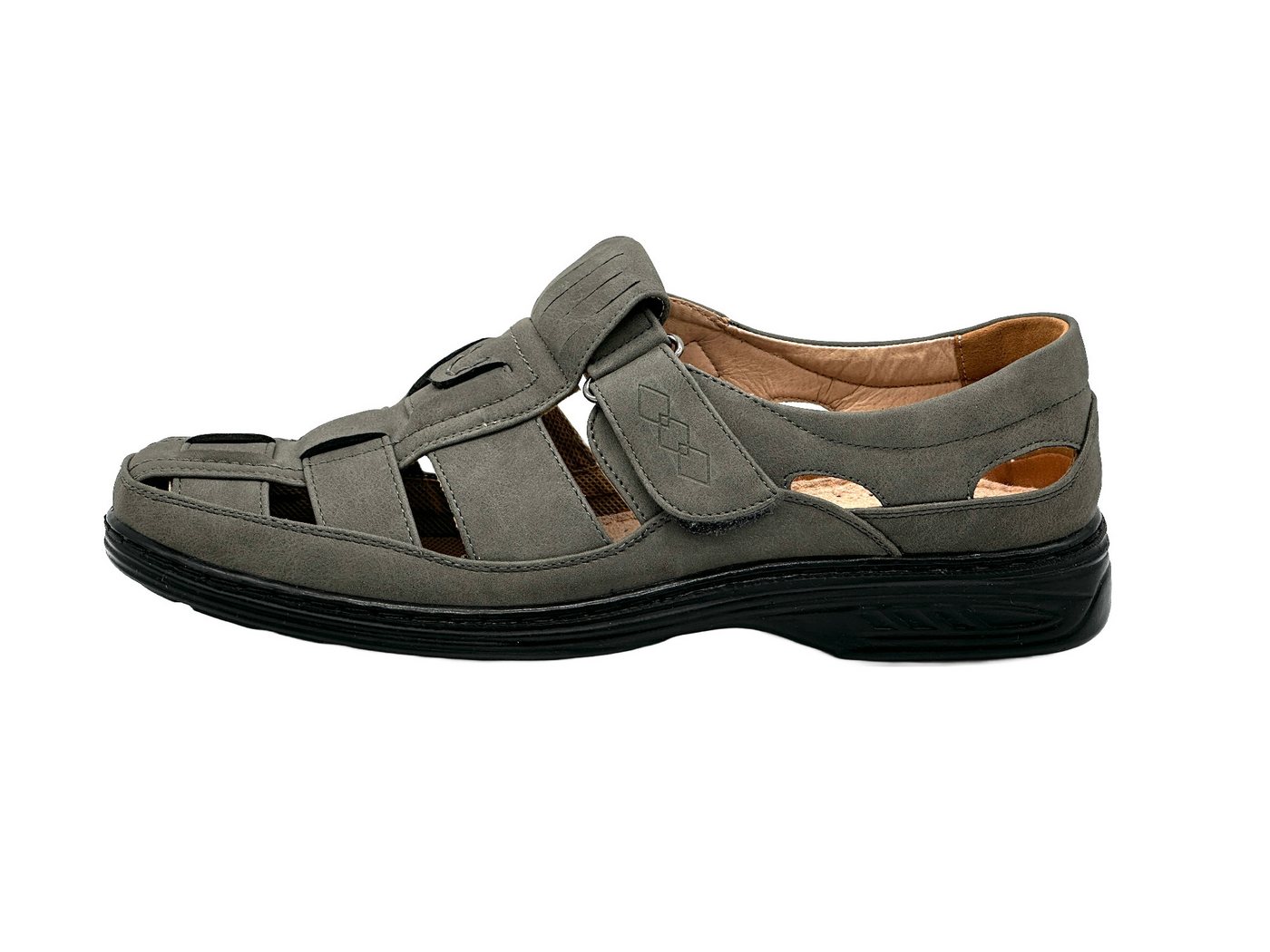 Nowaland Herren Sommerschuhe mit Klettverschluss – Bequem & Atmungsaktiv Sandale Luftige Verarbeitung, Pflegeleichtes Material