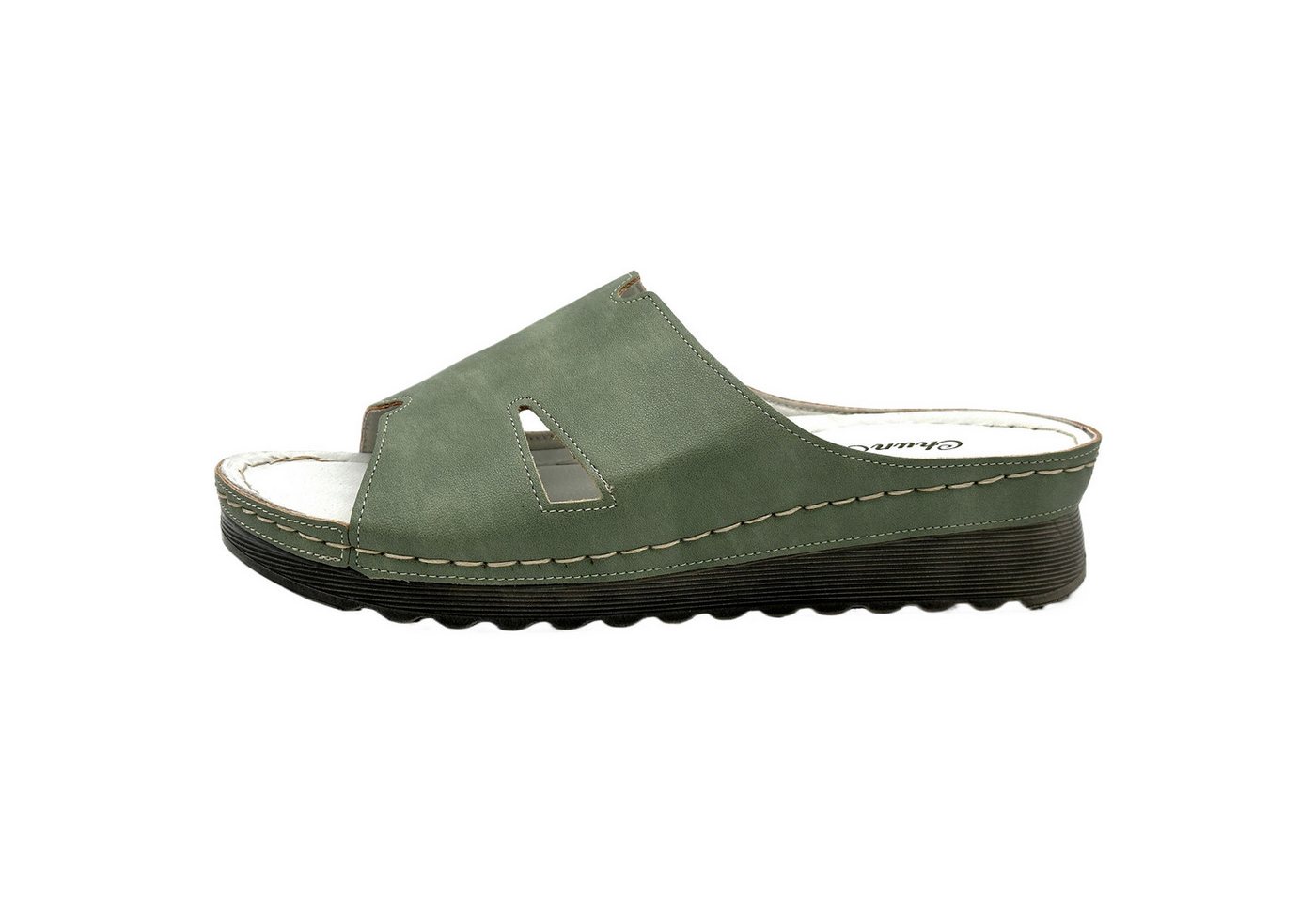 Nowaland Moderne Damen-Pantoletten mit Komfort-Sohle und Cut-Out-Design Pantolette leichte Plateausohle, komfortable Passform