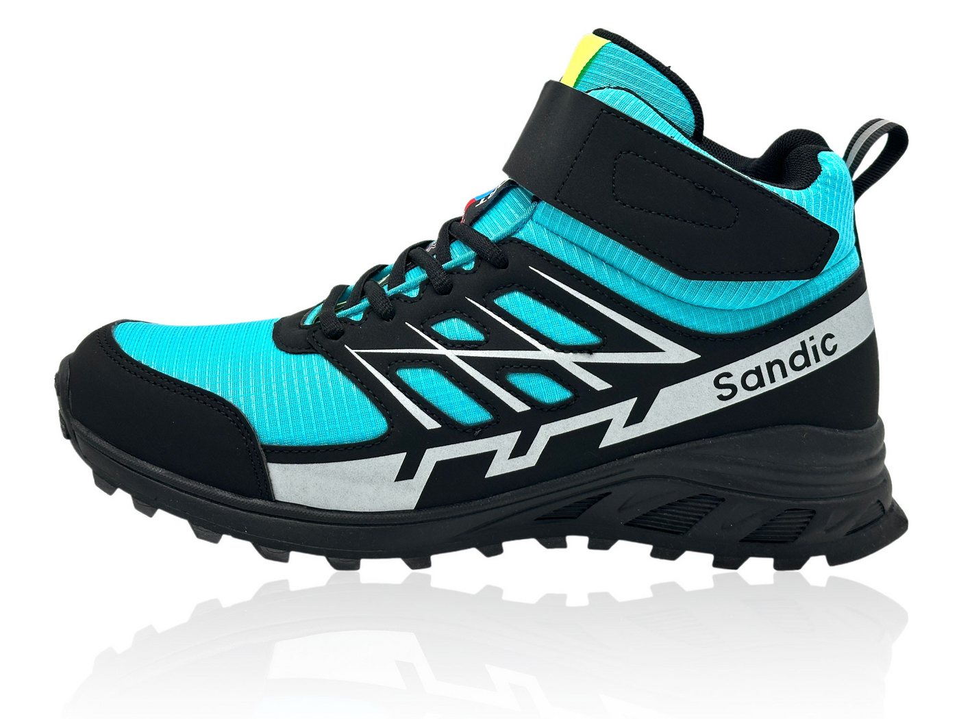 Nowaland Outdoor Trekkingschuhe leicht und robust mit rutschfester Profilsohle Outdoorschuh robust, leicht und rutschfest für Outdoor Aktivitäten (schwarz/blau/weiß)