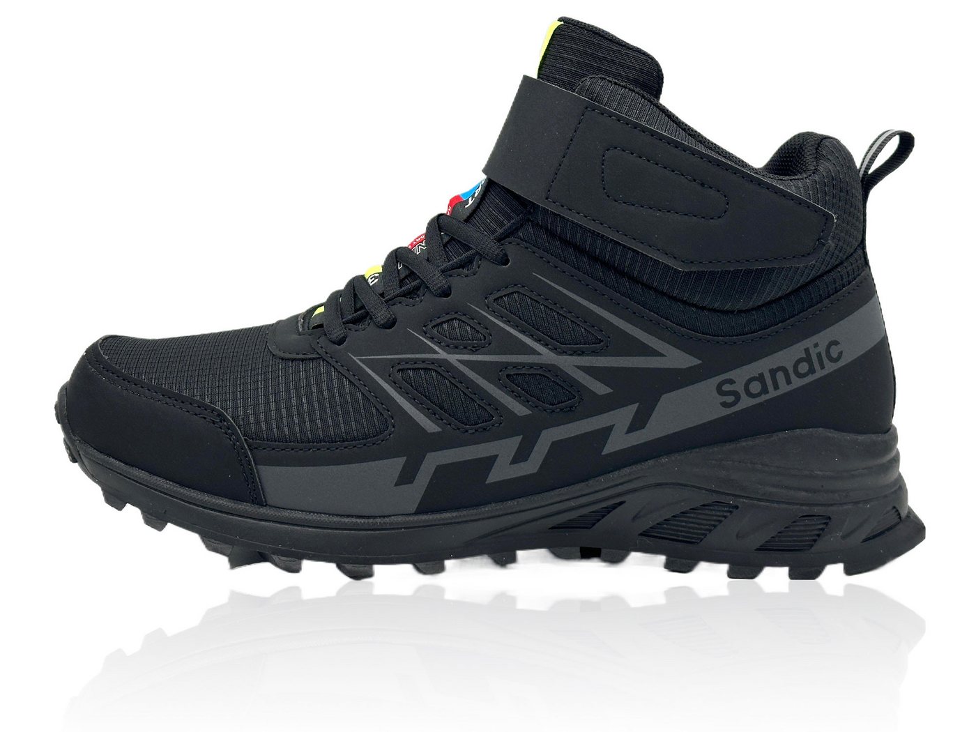 Nowaland Outdoor Trekkingschuhe leicht und robust mit rutschfester Profilsohle Outdoorschuh robust, leicht und rutschfest für Outdoor Aktivitäten (schwarz)