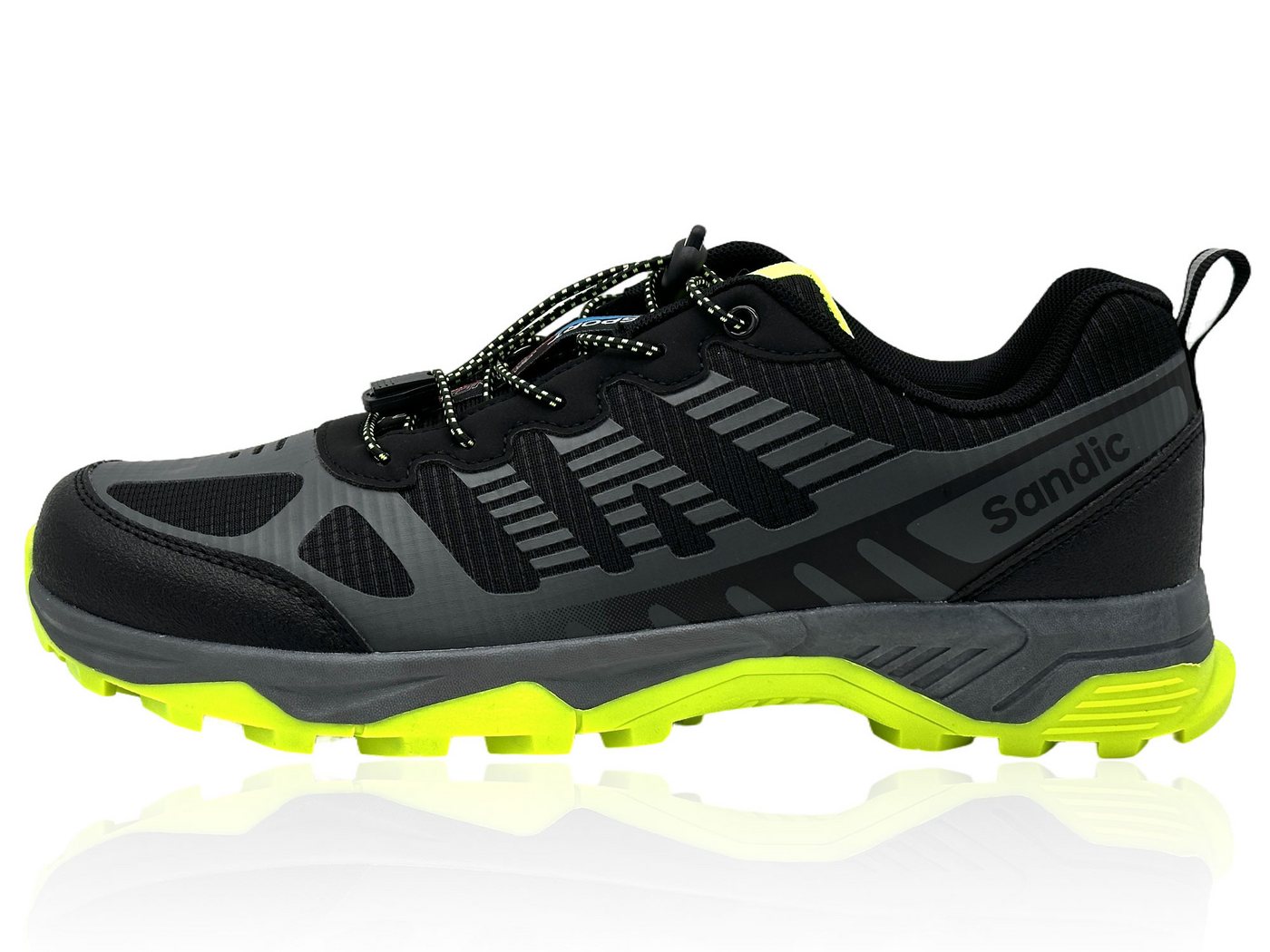 Nowaland Outdoor-Wanderschuh Trekkingschuh Wanderschuh Griffige Sohl - Schnellverschluss - Atmungsaktives Innenfutter (grau/grün/schwarz)