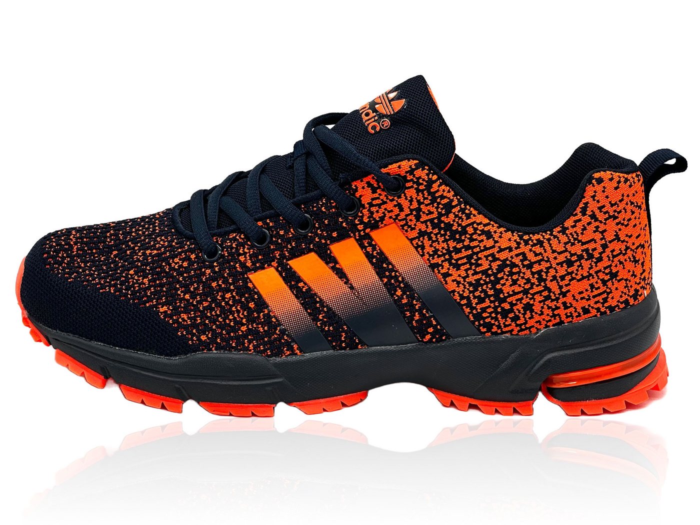 Nowaland Sportschuhe Laufschuhe Sneaker Walkingschuh Leicht, Atmungsaktiv und Rutschfest für Fitness und Alltag (blau/orange)