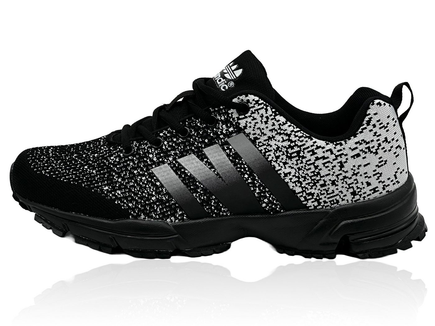 Nowaland Sportschuhe Laufschuhe Sneaker Walkingschuh Leicht, Atmungsaktiv und Rutschfest für Fitness und Alltag (grau/schwarz)