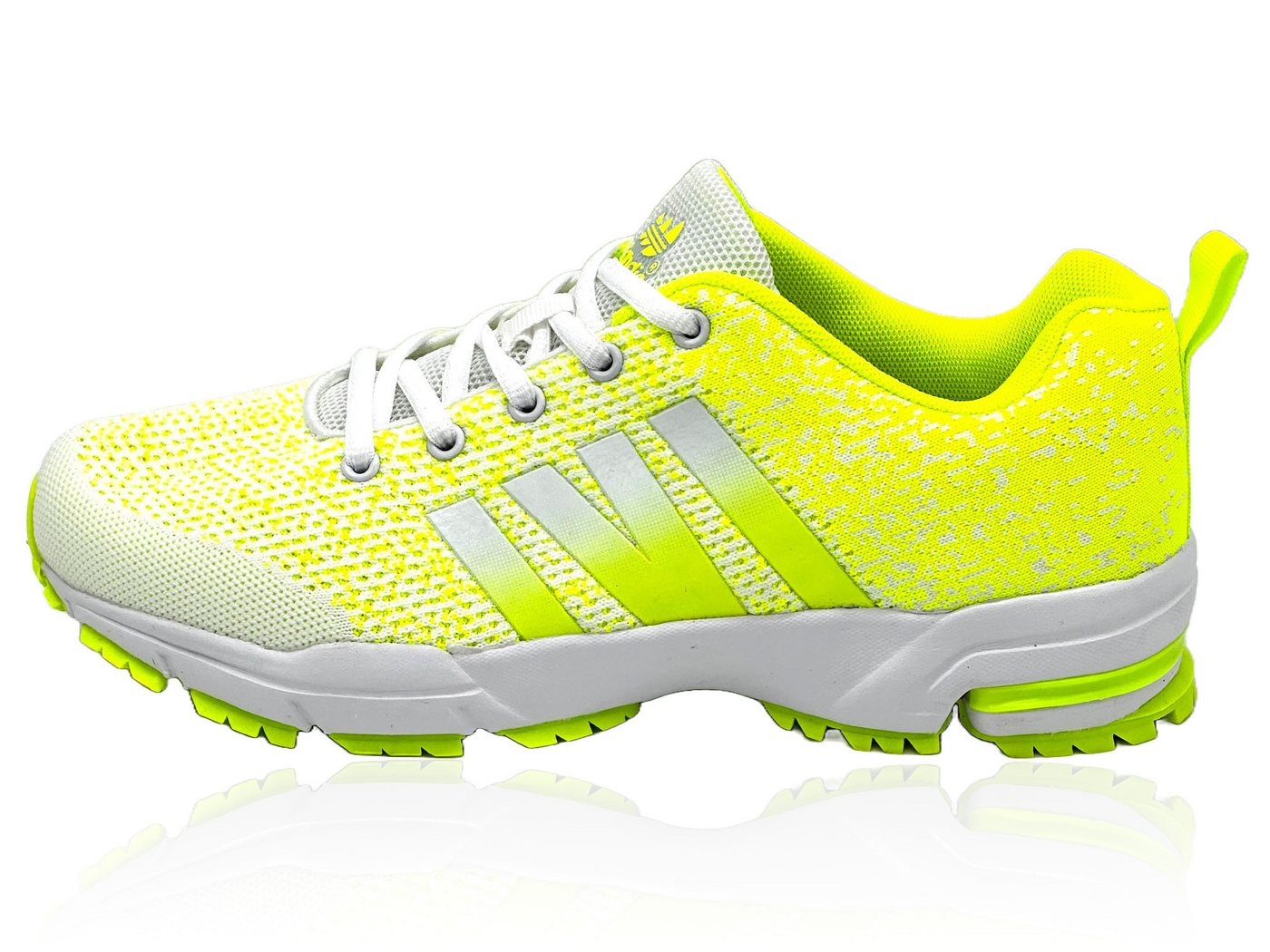 Nowaland Sportschuhe Laufschuhe Sneaker Walkingschuh Leicht, Atmungsaktiv und Rutschfest für Fitness und Alltag (grün/weiß)