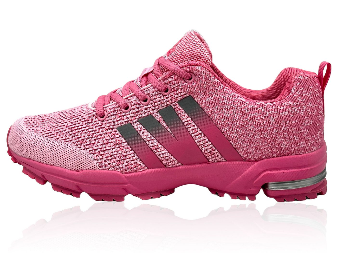 Nowaland Sportschuhe Laufschuhe Sneaker Walkingschuh Leicht, Atmungsaktiv und Rutschfest für Fitness und Alltag (rosa)