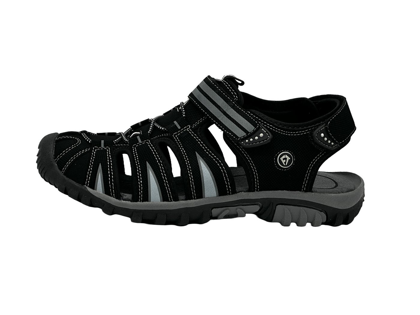 Nowaland Trekkingsandalen mit Zehenschutz und Klettverschluss Trekkingsandale Funktionale Trekkingsandalen mit geschlossener Front und gutem Grip