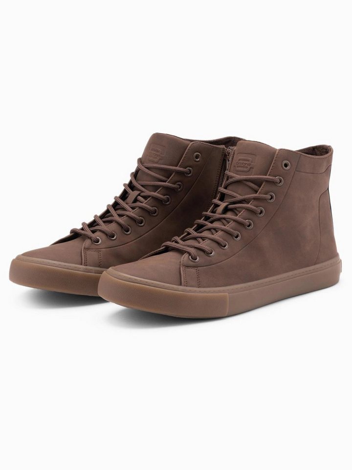 OMBRE Knöchelhohe Herren-Turnschuhe mit Gummisohle Schnürschuh