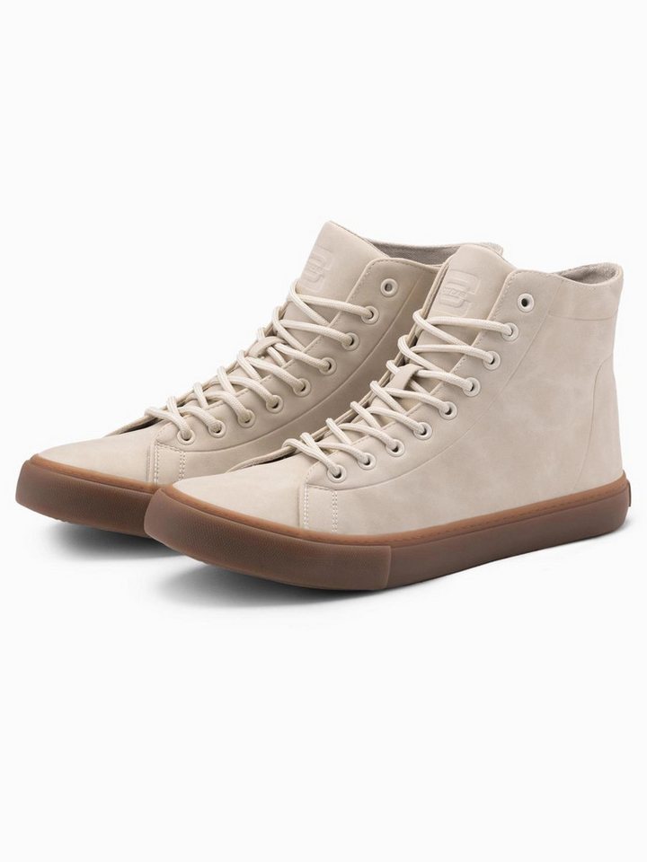 OMBRE Knöchelhohe Herren-Turnschuhe mit Gummisohle Schnürschuh