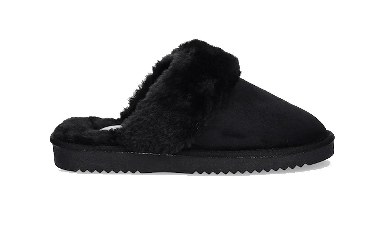 O'Neill POMNIO WOMEN SLIDER Hausschuh Pantoffeln mit Fell (schwarz)