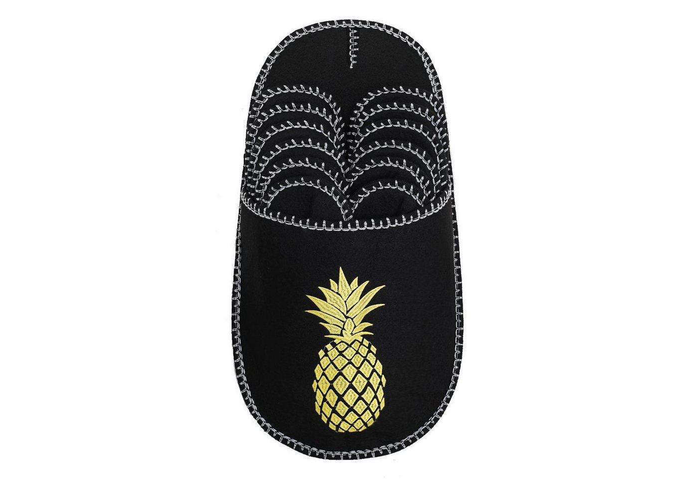 ONVAYA ABS Gästepantoffel, Ananas, 6er Set, Antirutsch, Hausschuhe, Filz Hausschuh